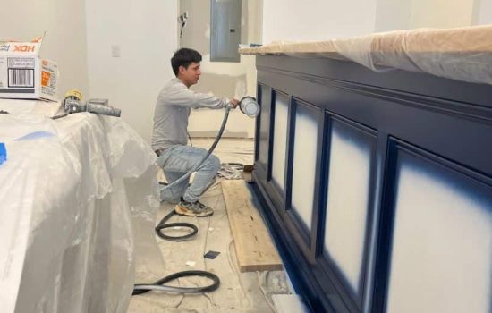 spray painting cabinets